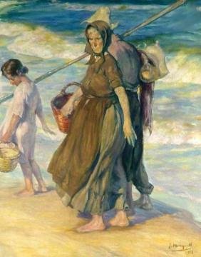 Despues de la pesca Artwork by Jose Mongrell Torrent