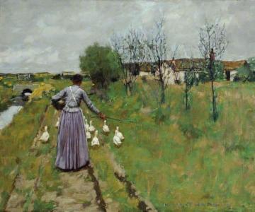 Landscape Study Artwork by Henry la Thangue