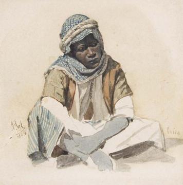 Portrait of a Black Man Artwork by Adolf Seel