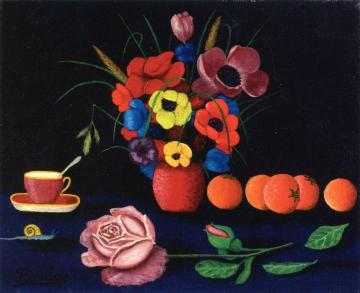 Still LIfe with Flowers and Fruit Artwork by Camille Bombois