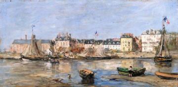 Trouville, the Port Artwork by Eugène-Louis Boudin