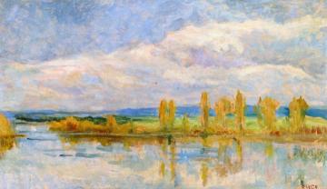 The Seine at Guernes Artwork by Maximilien Luce