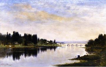 On the River near Bougival, France Artwork by Gilbert Munger