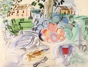 Table In The Garden Artwork by Raoul Dufy