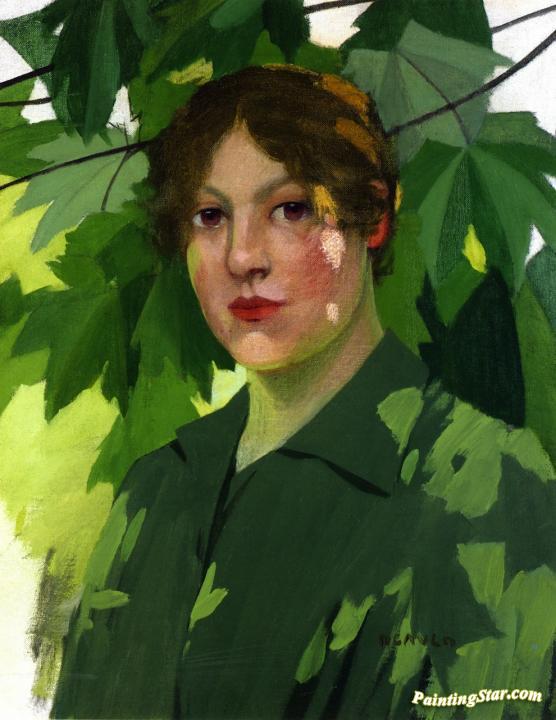 Head of a Girl Artwork by David Gauld