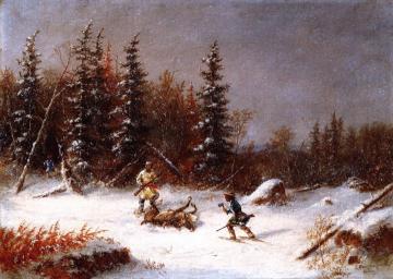 The Caribou Hunter Artwork by Cornelius Krieghoff