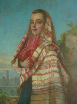 Portrait of a Girl Artwork by John Bagnold Burgess