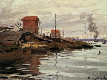 The Seine at Le Petit-Gennevilliers Artwork by Claude Oscar Monet
