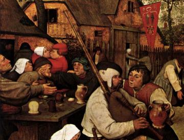 The Peasant Dance (detail) Artwork by Pieter Bruegel the Elder