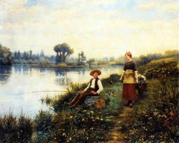 A Passing Conversation Artwork by Daniel Ridgway Knight