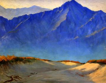 Blue Desert Foothills Artwork by Jean Mannheim