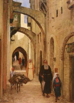 The Via Dolorosa, Jerusalem Artwork by Anna Mary Richards Brewster