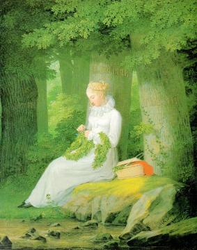 Winding the Wreath Artwork by Georg Friedrich Kersting