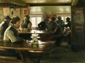 Interior Of A Tavern Artwork by Peder Severin Kroyer
