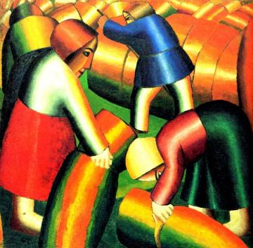 Taking In The Rye Artwork by Kasimir Malevich