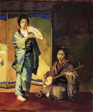 Dancer and Musician Artwork by John La Farge