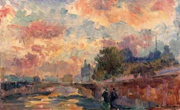 The Small Arm Of The Seine At Paris Artwork by Albert Lebourg