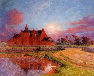 Moonlight over Kervaudu Artwork by Ferdinand du Puigaudeau