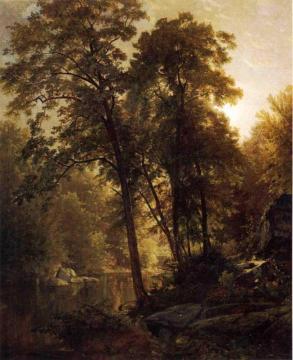 On the Wissahickon Artwork by William Trost Richards