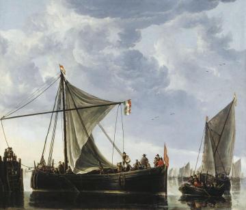 The Passage Boat Artwork by Aelbert Cuyp