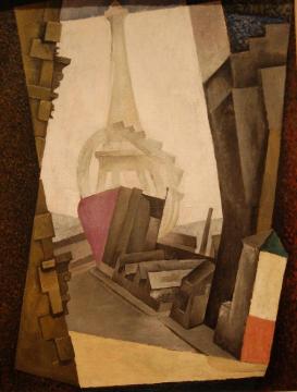 Eiffel Tower Artwork by Diego Rivera
