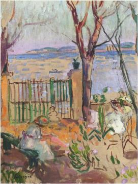 Garden by the sea in St Tropez Artwork by Henri Lebasque
