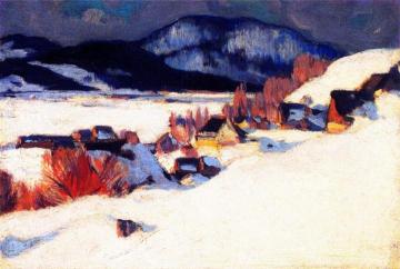Rang Saint-laurent, Baie-saint-paul Artwork by Clarence Gagnon