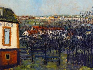 La Butte Pinson à Montmagny Artwork by Maurice Utrillo