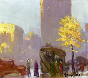 Fifth Avenue, New York Artwork by George Benjamin Luks