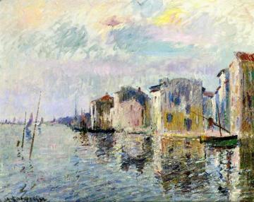 Les Martigues Artwork by Gustave Loiseau