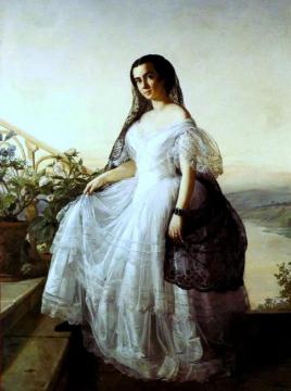 Portrait Of A Woman Artwork by Francois-Auguste Biard