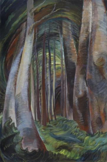 Wood Interior Artwork by Emily Carr