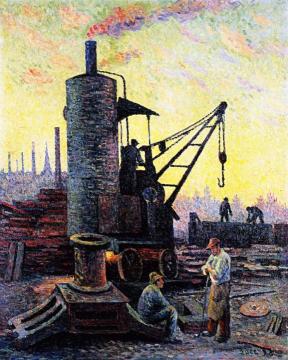 Factories in Charleroi, Coullet Artwork by Maximilien Luce
