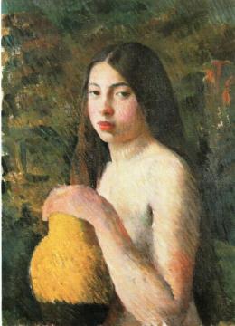 Girl with a Jug Artwork by Vladimir Lebedev