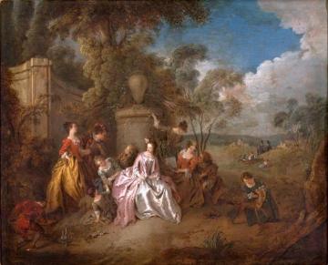 Gathering In A Park, 1720 Artwork by Jean Baptiste Pater