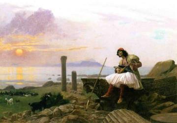 Guitar Player Artwork by Jean Leon Gerome