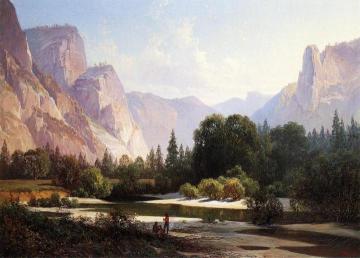 Piute Indians in Yosemite Valley Artwork by Thomas Hill