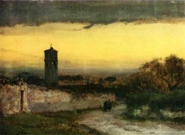 Monastery at Albano, Italy Artwork by George Inness
