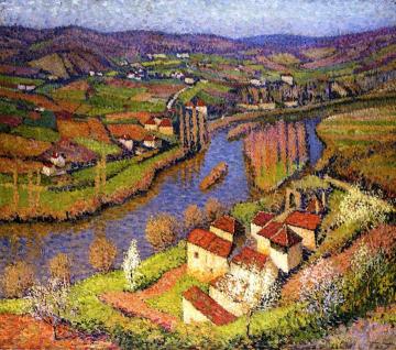 The Lot River at Saint Cirq la Popie Artwork by Henri Martin