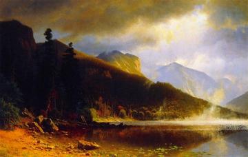 Echo Lake, Franconia Mountains, New Hampshire Artwork by Albert Bierstadt