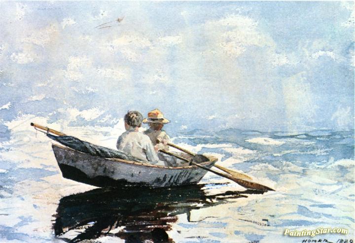 Rowboat Artwork by Winslow Homer