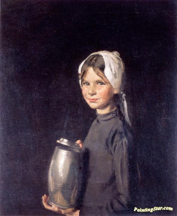 Nancy, the Girl with the Pewter Mug Artwork by Sir William Nicholson