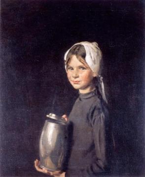 Nancy, the Girl with the Pewter Mug Artwork by Sir William Nicholson