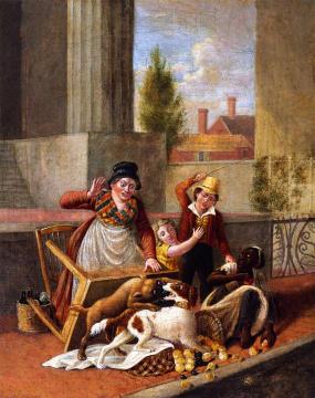 Fighting Dogs Artwork by John Ludwig Krimmel