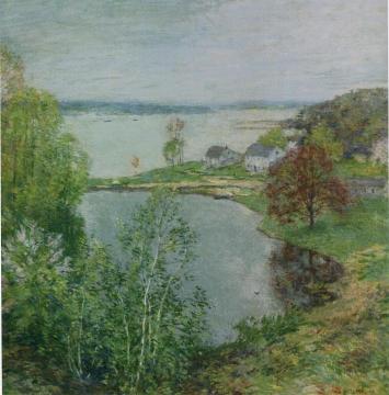 The Red Maple Artwork by Willard Leroy Metcalf