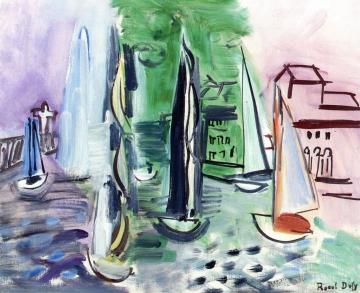 Regatta at Trouville Artwork by Raoul Dufy