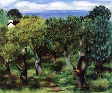 Sanary Landscape Artwork by Moise Kisling