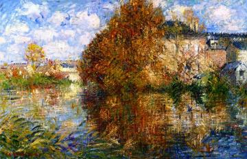 La Maison Cauchois, bords de l'Eure, Autumne Artwork by Gustave Loiseau