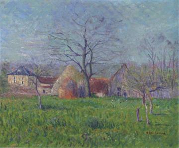 Prairie by the Village Artwork by Gustave Loiseau