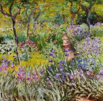 The Iris Garden at Giverny Artwork by Claude Oscar Monet